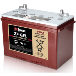 Batería Trojan Deep-Cycle Gel Batteries 27-GEL. 91 Ah - 395A(EN) 12V. 323x162x235mm