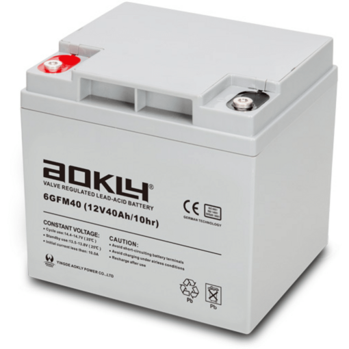 Batería Aokly Gel Vrla GEL. 6GFM40G. 40 Ah (C10) 12V. 198x166x170mm