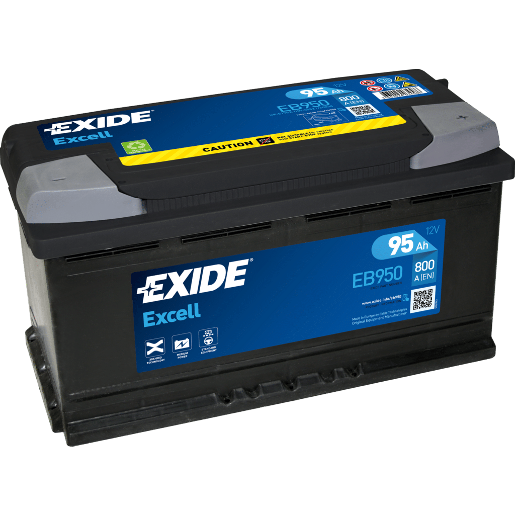 Batería Exide Excell EB950. 95 Ah - 800A(EN) 12V. 353x175x190mm - Blue  Batteries