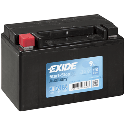 Batería Exide Baterias Auxiliares AGM. EK091. 9 Ah - 120A(EN) 12V. 150x90x105mm