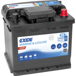 Batería Exide Marina Start EN500. 50 Ah - 450A(EN) 12V. 207x175x190mm