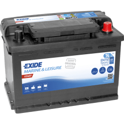 Batería Exide Marina Start EN750. 74 Ah - 680A(EN) 12V. 278x175x190mm