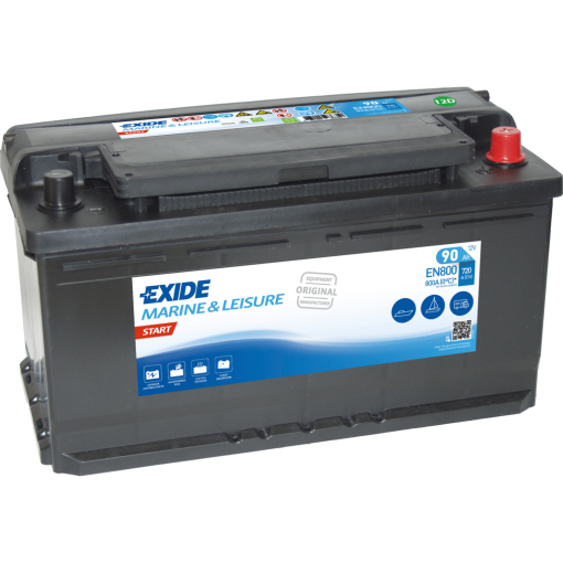 Batería Exide Marina Start EN800. 90 Ah - 720A(EN) 12V. 353x175x190mm