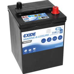 Batería Exide Marina Vintage EU80-6. 80 Ah - 600A(EN) 6V. 158x165x220mm