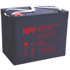 Batería Npp Power NPD12-75AHT14. 75 Ah (C10) 12V. 260x168x211/215mm