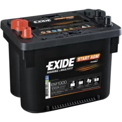 Batería Exide Marina Vintage EM1000. 50 Ah - 800A(EN) 12V. 260x173x206mm