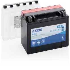 Batería Exide Moto 12V Agm AGM. ETX20H-BS. 18 Ah (C10) - 270A(EN) 12V. 175x87x155mm