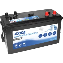 Batería Exide Marina Vintage EU200-6. 200 Ah - 1150A(EN) 6V. 398x174x234mm