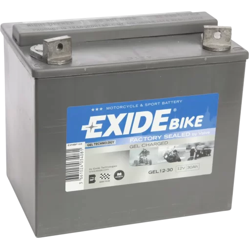 Batería Exide Moto 12V Agm Ready AGM. GEL12-30. 30 Ah - 180A(EN) 12V. 197x132x186mm