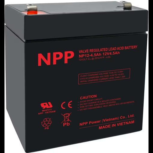 Batería Npp Power NP12-4.5AHT1. 4,5 Ah 12V. 90x70x101/107mm