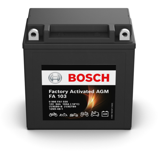 Batería Bosch Fa - Motorcycle AGM. FA103. 9 Ah (C10) - 100A(EN) 12V. 135x75x139mm