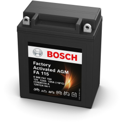 Batería Bosch Fa - Motorcycle AGM. FA115. 12 Ah (C10) - 125A(EN) 12V. 134x81x160mm