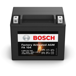 Batería Bosch Fa - Motorcycle AGM. FA104. 10 Ah (C10) - 180A(EN) 12V. 150x87x130mm