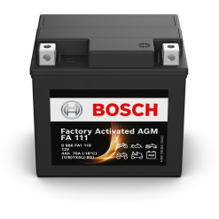 Batería Bosch Fa - Motorcycle AGM. FA111. 4 Ah (C10) - 70A(EN) 12V. 113x70x105mm